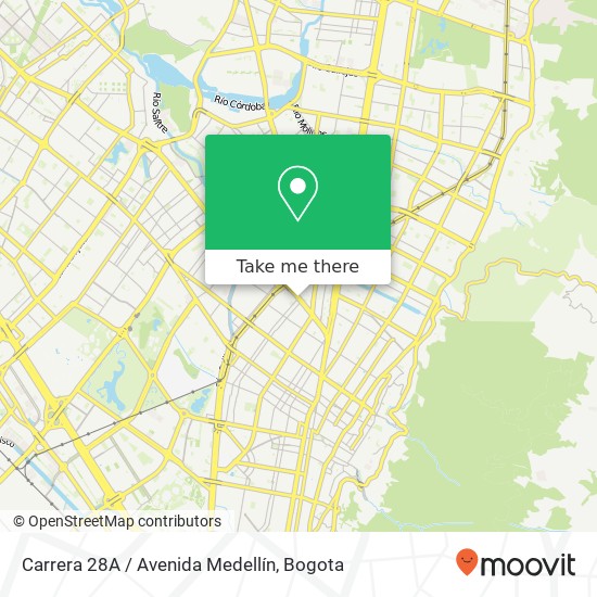 Carrera 28A / Avenida Medellín map