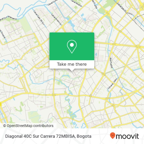 Diagonal 40C Sur Carrera 72MBISA map