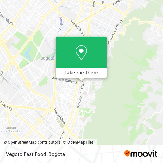 Vegoto Fast Food map