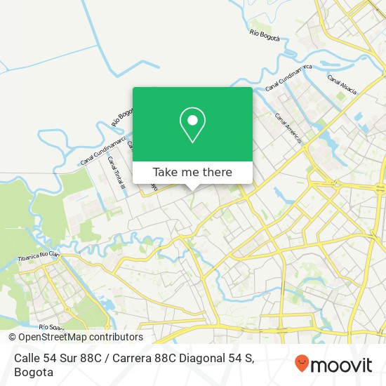 Calle 54 Sur 88C / Carrera 88C Diagonal 54 S map