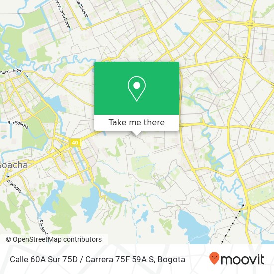 Mapa de Calle 60A Sur 75D / Carrera 75F 59A S