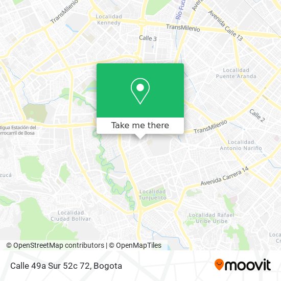 Mapa de Calle 49a Sur 52c 72
