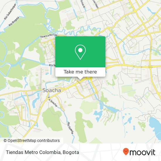 Tiendas Metro Colombia map