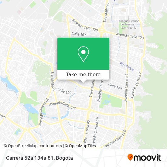 Mapa de Carrera 52a 134a-81
