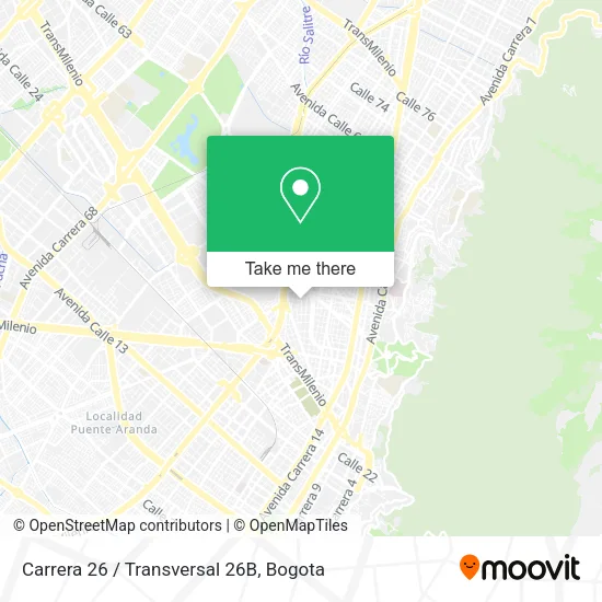 Mapa de Carrera 26 / Transversal 26B