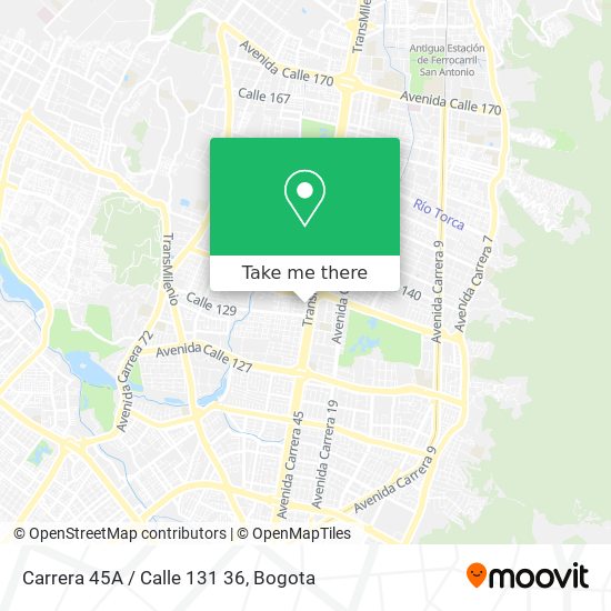 Carrera 45A / Calle 131 36 map