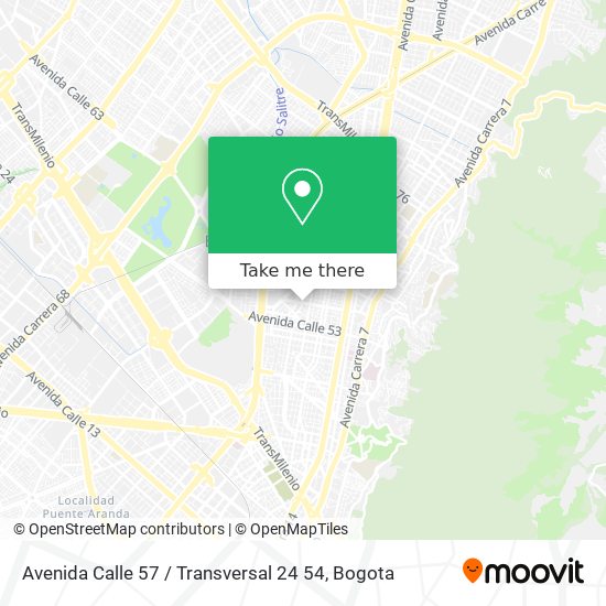 Mapa de Avenida Calle 57 / Transversal 24 54