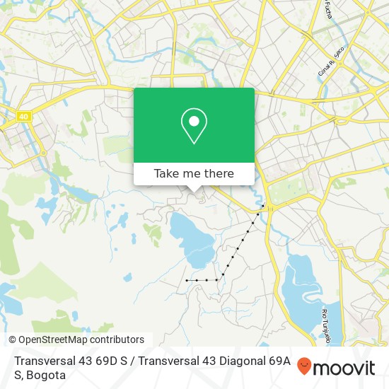 Mapa de Transversal 43 69D S / Transversal 43 Diagonal 69A S