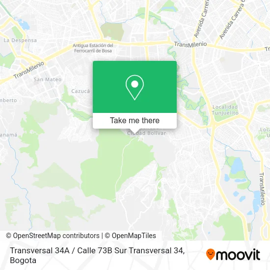 Transversal 34A / Calle 73B Sur Transversal 34 map