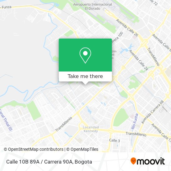 Calle 10B 89A / Carrera 90A map