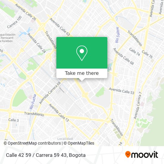 Calle 42 59 / Carrera 59 43 map