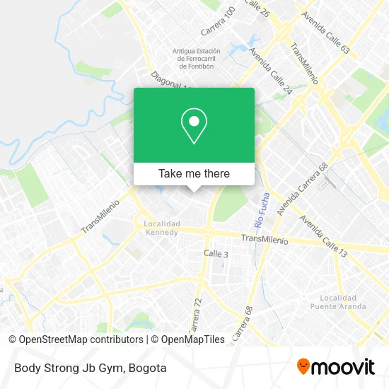 Mapa de Body Strong Jb Gym