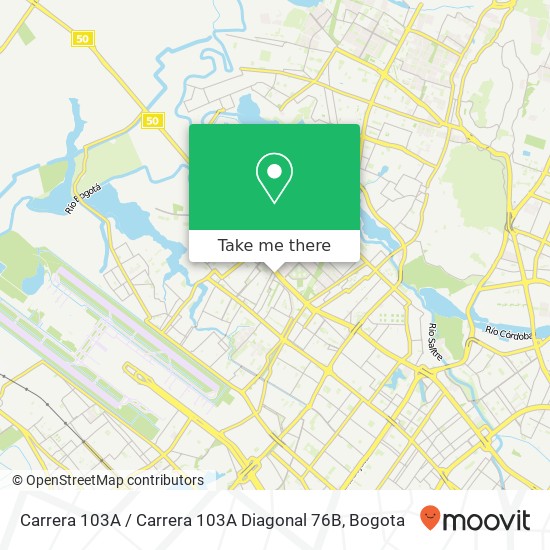 Mapa de Carrera 103A / Carrera 103A Diagonal 76B