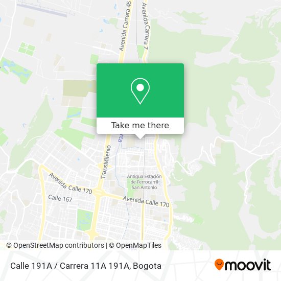 Calle 191A / Carrera 11A 191A map