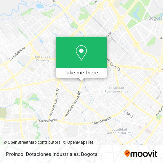 Mapa de Proincol Dotaciones Industriales