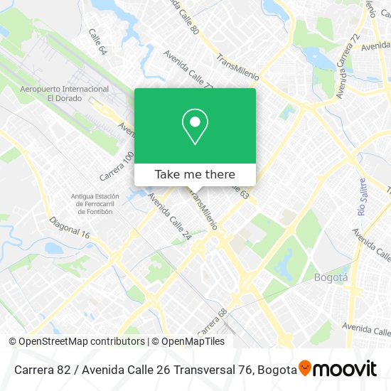 Mapa de Carrera 82 / Avenida Calle 26 Transversal 76