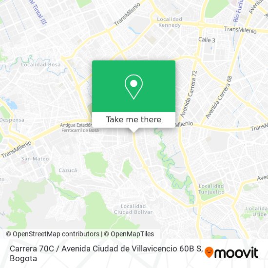 Carrera 70C / Avenida Ciudad de Villavicencio 60B S map