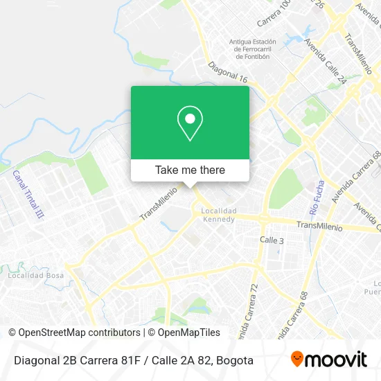 Diagonal 2B Carrera 81F / Calle 2A 82 map