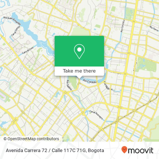 Avenida Carrera 72 / Calle 117C 71G map