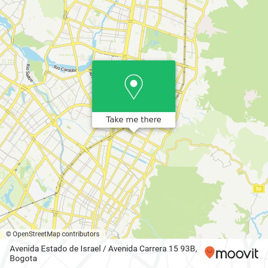 Avenida Estado de Israel / Avenida Carrera 15 93B map