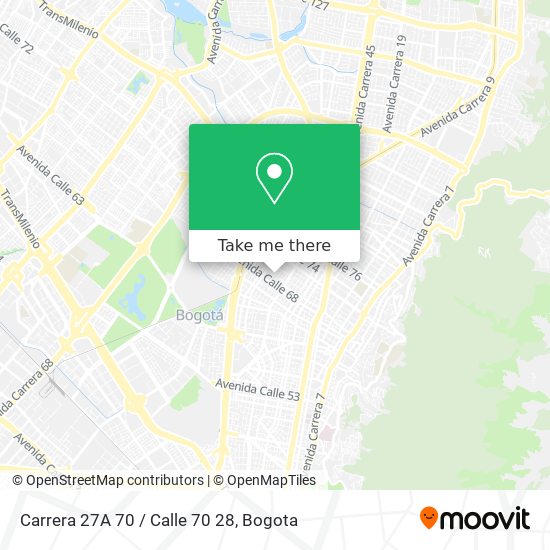 Carrera 27A 70 / Calle 70 28 map