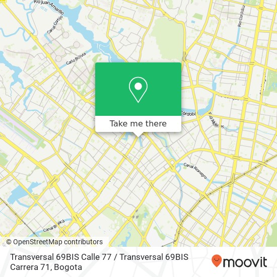 Transversal 69BIS Calle 77 / Transversal 69BIS Carrera 71 map