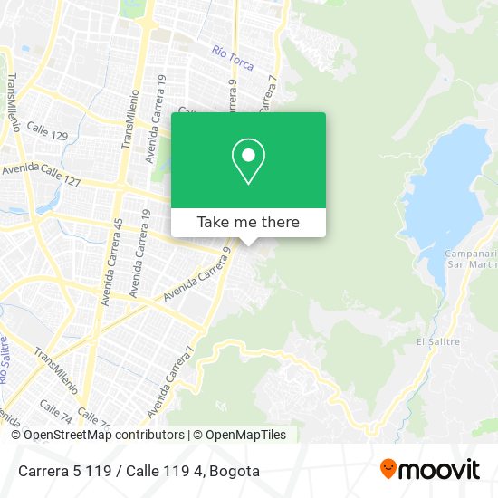 Carrera 5 119 / Calle 119 4 map