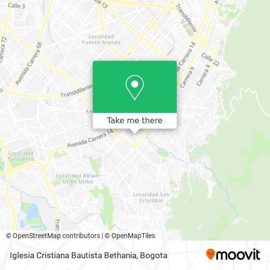 Iglesia Cristiana Bautista Bethania map