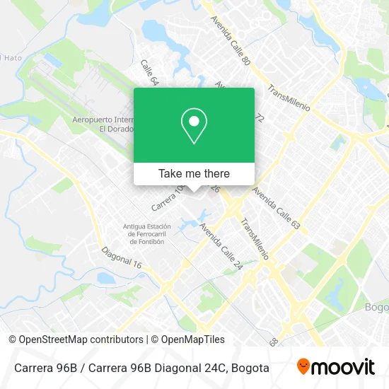 Mapa de Carrera 96B / Carrera 96B Diagonal 24C