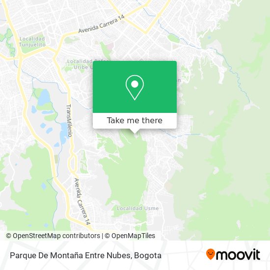 Mapa de Parque De Montaña Entre Nubes