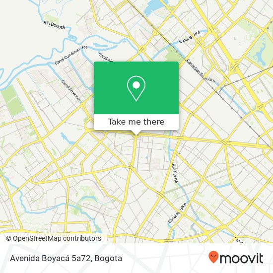 Avenida Boyacá 5a72 map