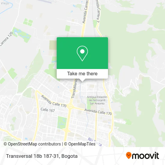 Mapa de Transversal 18b 187-31