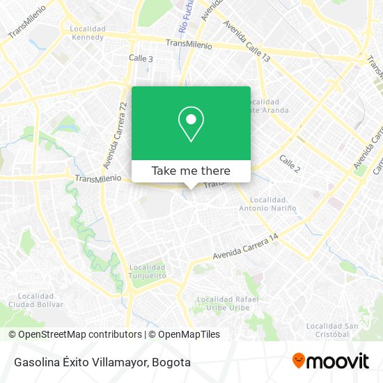 Gasolina Éxito Villamayor map