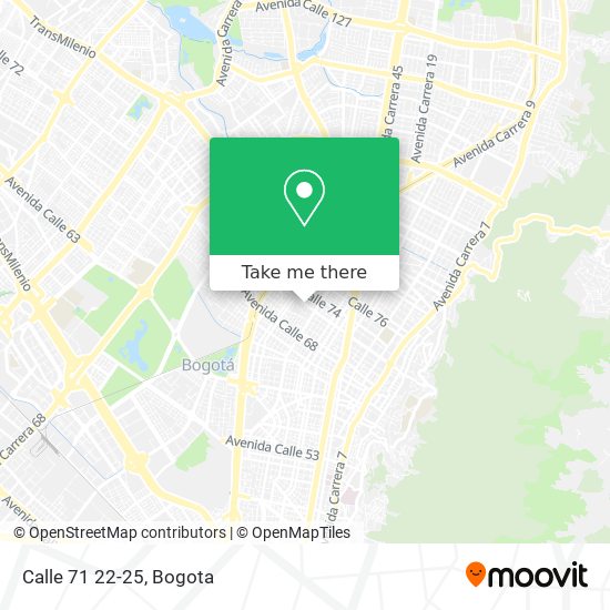 Calle 71 22-25 map