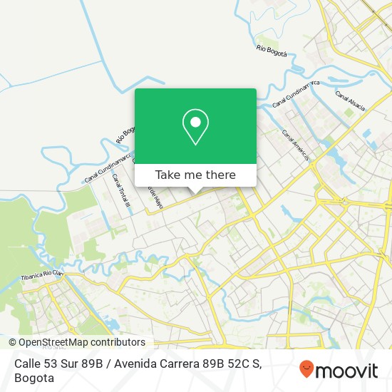 Calle 53 Sur 89B / Avenida Carrera 89B 52C S map