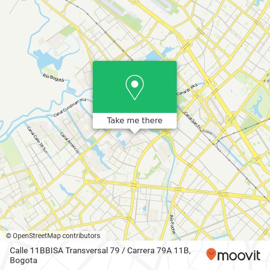 Calle 11BBISA Transversal 79 / Carrera 79A 11B map