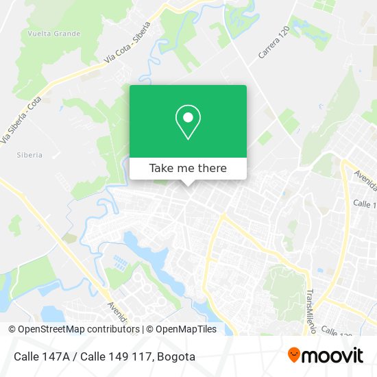 Mapa de Calle 147A / Calle 149 117
