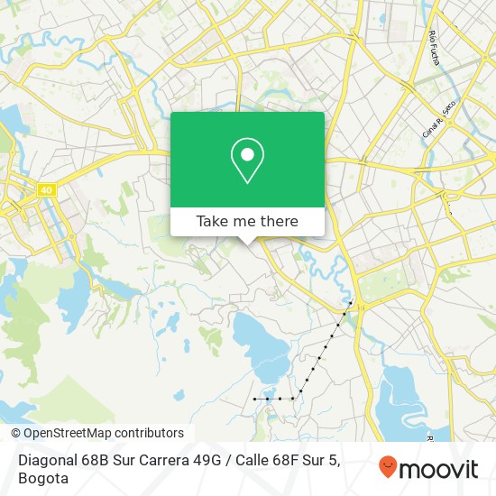 Diagonal 68B Sur Carrera 49G / Calle 68F Sur 5 map