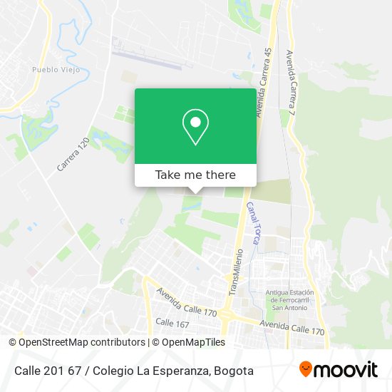 Calle 201 67 / Colegio La Esperanza map