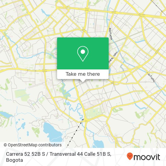 Mapa de Carrera 52 52B S / Transversal 44 Calle 51B S