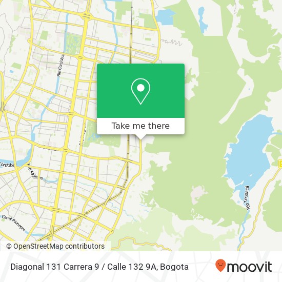 Mapa de Diagonal 131 Carrera 9 / Calle 132 9A