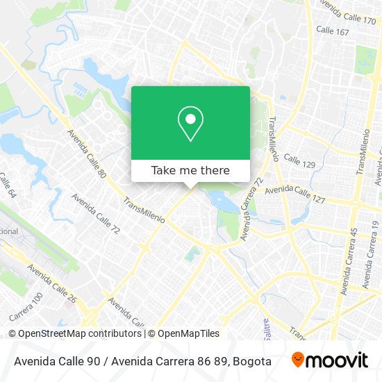 Avenida Calle 90 / Avenida Carrera 86 89 map