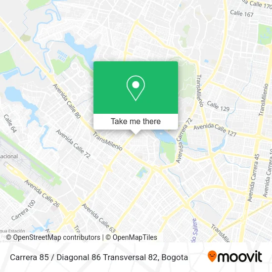 Mapa de Carrera 85 / Diagonal 86 Transversal 82