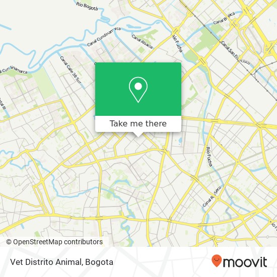 Vet Distrito Animal map