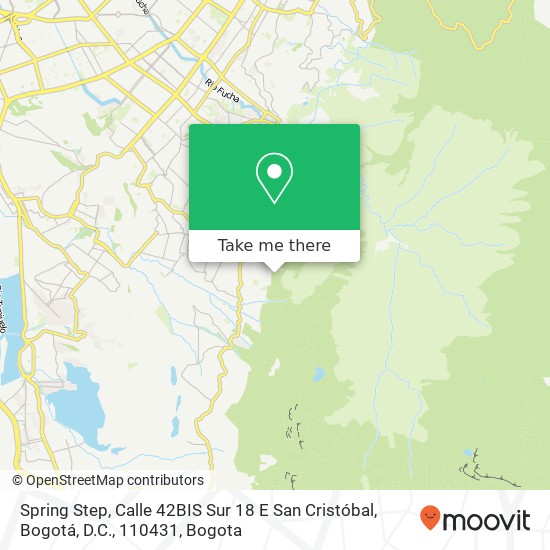Spring Step, Calle 42BIS Sur 18 E San Cristóbal, Bogotá, D.C., 110431 map