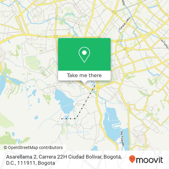 Mapa de Asarellama 2, Carrera 22H Ciudad Bolívar, Bogotá, D.C., 111911