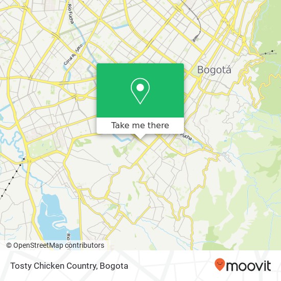 Mapa de Tosty Chicken Country, Calle 27 Sur 12 Rafael Uribe, Bogotá, D.C., 111821