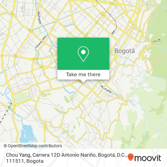 Chou Yang, Carrera 12D Antonio Nariño, Bogotá, D.C., 111511 map