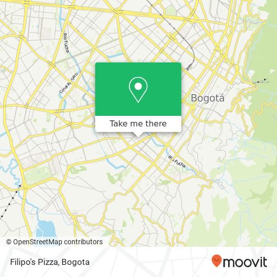 Mapa de Filipo's Pizza, 17 Calle 17 Sur 16 Antonio Nariño, Bogotá, 111511