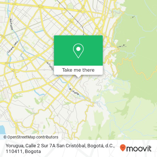 Mapa de Yorugua, Calle 2 Sur 7A San Cristóbal, Bogotá, d.C., 110411